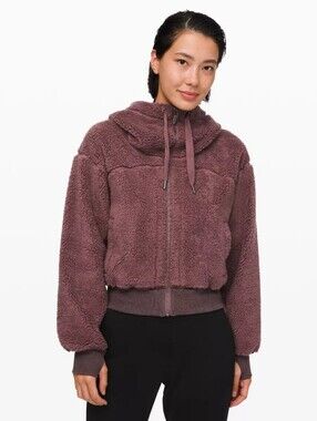Lululemon Short Sweet and Sherpa Jacket | Heathered Antique Bark / Antique Bark
